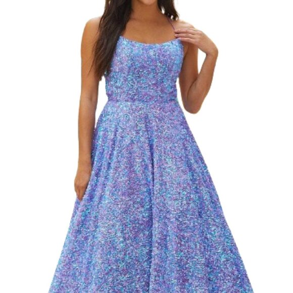 Amarra 88502 Prom Dress Periwinkle size 0 - Picture 1 of 4